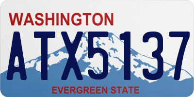 WA license plate ATX5137