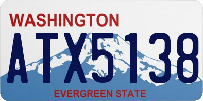 WA license plate ATX5138