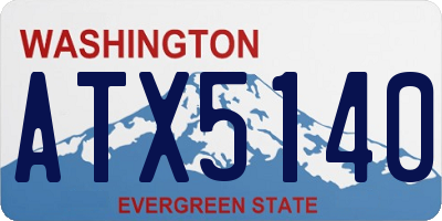 WA license plate ATX5140