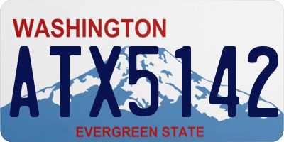 WA license plate ATX5142