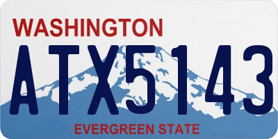 WA license plate ATX5143
