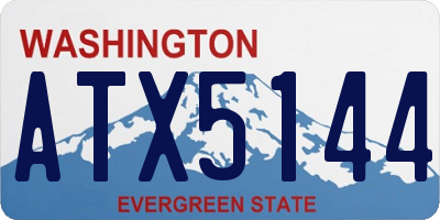 WA license plate ATX5144