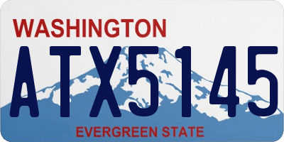WA license plate ATX5145