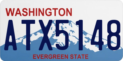 WA license plate ATX5148