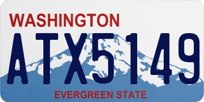WA license plate ATX5149