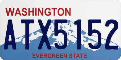 WA license plate ATX5152