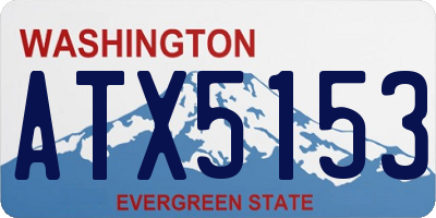 WA license plate ATX5153
