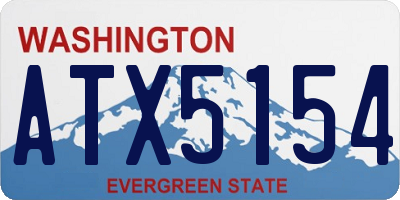 WA license plate ATX5154