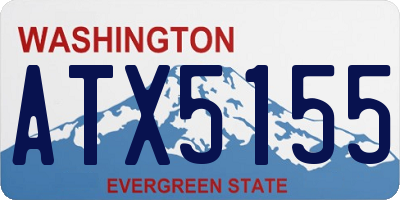 WA license plate ATX5155