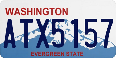 WA license plate ATX5157