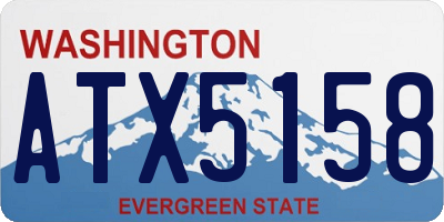 WA license plate ATX5158