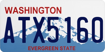 WA license plate ATX5160