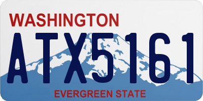 WA license plate ATX5161