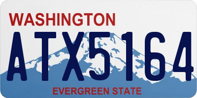 WA license plate ATX5164