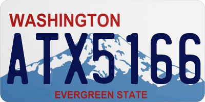 WA license plate ATX5166