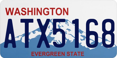 WA license plate ATX5168