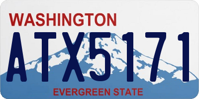 WA license plate ATX5171
