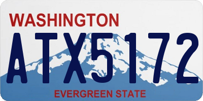 WA license plate ATX5172