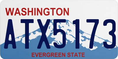 WA license plate ATX5173