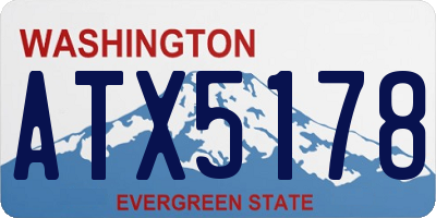 WA license plate ATX5178