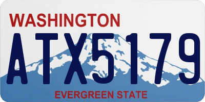 WA license plate ATX5179