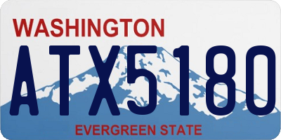 WA license plate ATX5180