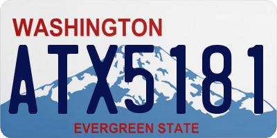 WA license plate ATX5181