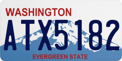 WA license plate ATX5182