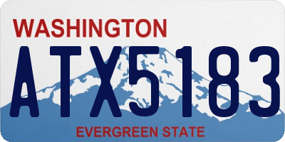 WA license plate ATX5183