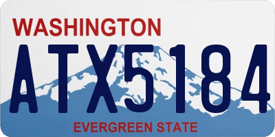 WA license plate ATX5184