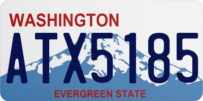 WA license plate ATX5185