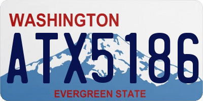 WA license plate ATX5186