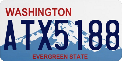 WA license plate ATX5188