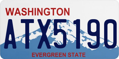 WA license plate ATX5190
