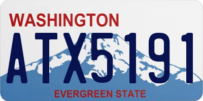 WA license plate ATX5191
