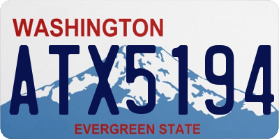 WA license plate ATX5194