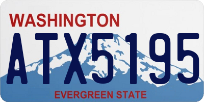 WA license plate ATX5195