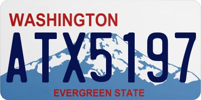 WA license plate ATX5197
