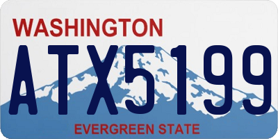 WA license plate ATX5199