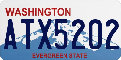 WA license plate ATX5202