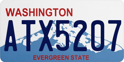 WA license plate ATX5207