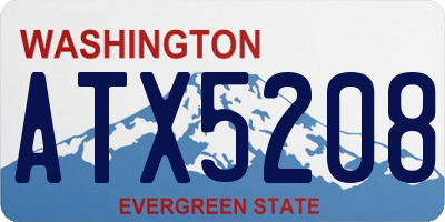 WA license plate ATX5208