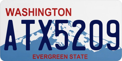 WA license plate ATX5209