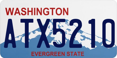 WA license plate ATX5210
