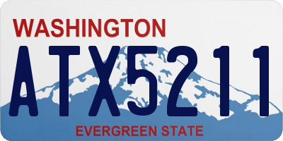 WA license plate ATX5211
