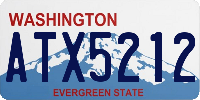 WA license plate ATX5212