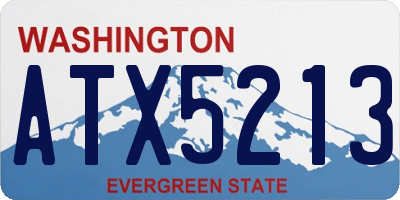 WA license plate ATX5213