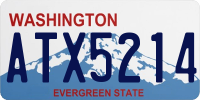 WA license plate ATX5214