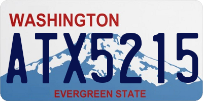 WA license plate ATX5215