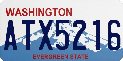 WA license plate ATX5216